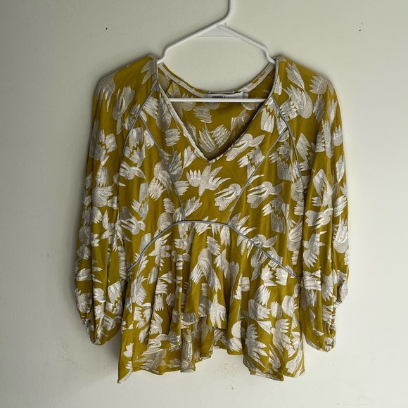 HUNTER BELL Mustard Grayson Top Size Small - Picture 4 of 8